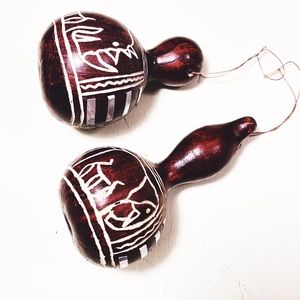 African hand crafted gourd decorative accents